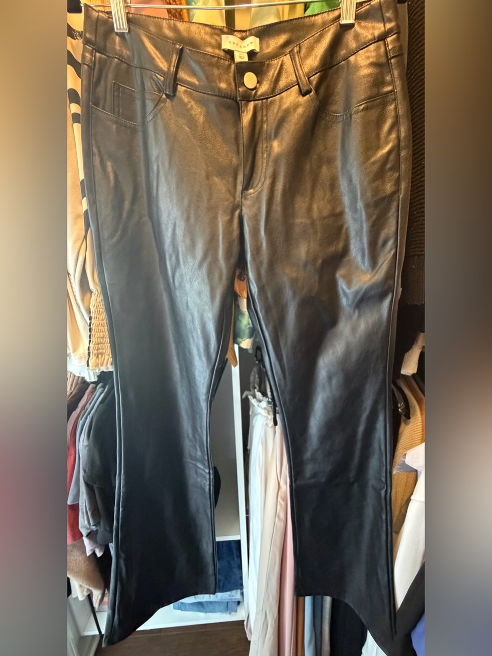 Black Faux Leather Pants
